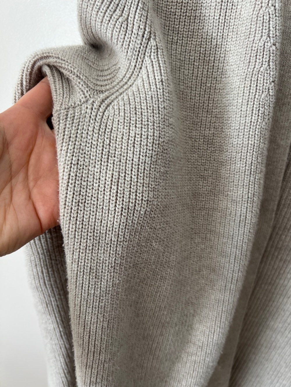 Banana Republic Neutral Ribbed Button-Front Cardigan - Picture 4 of 5